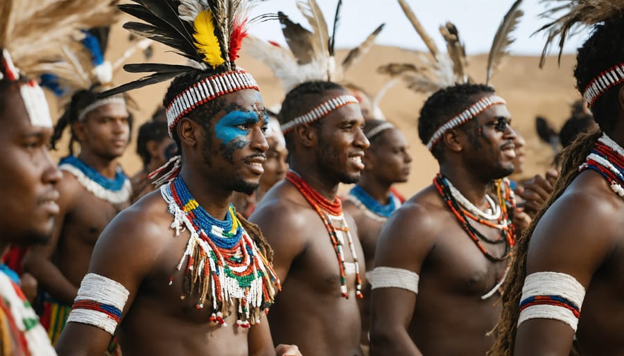 Diverse individuals participating in various cultural wellness practices